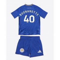 Camiseta Leicester City Facundo Buonanotte #40 Primera Equipación Replica 2024-25 para niños mangas cortas (+ Pantalones cortos)